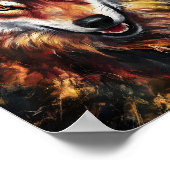 ウルフポートレートインファイア ポスター (角)