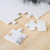 ウルフポートレート白黒 ジグソーパズル (側面)