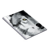 ウルフポートレート白黒 ノートブック (右側)