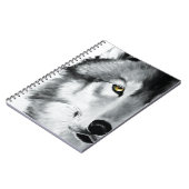 ウルフポートレート白黒 ノートブック (左側)