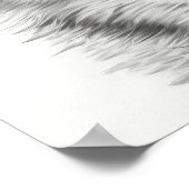 ウルフポートレート白黒 ポスター (角)