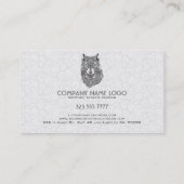 ウルフポートレート詳細抽象芸術イラストレーション 名刺 (裏面)