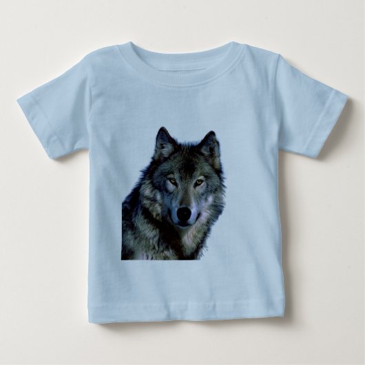 ウルフポートレート ベビーTシャツ (正面)