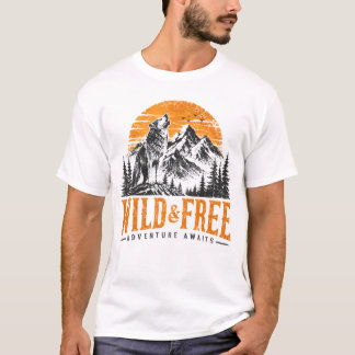 ウルフマウンテンアドベンチャーTシャツ国立公園 Tシャツ