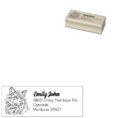 ウルフママ差出人住所 ラバースタンプ (押印)