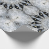 ウルフマンダラの激しい目と怒りの対称性 ラッピングペーパー (角)