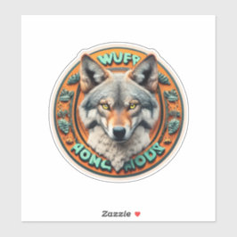 ウルフマンダラウルフラブスティッカーのためのウルフマンダラ シール