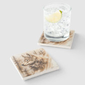 ウルフマーブルコースター ストーンコースター (横)