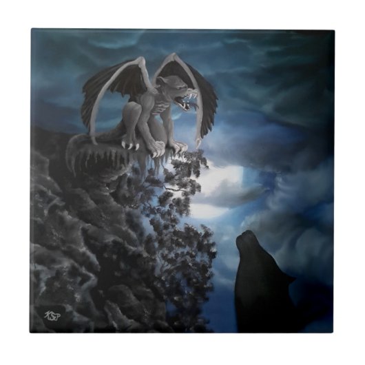 ウルフムーンウルフウィズゴーレム タイル (正面)