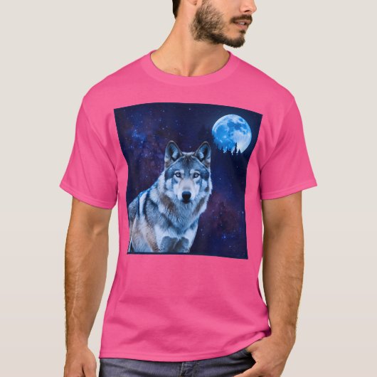 ウルフムーンティンバーウルフ Tシャツ (正面)