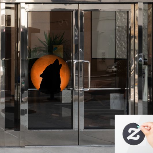 ウルフムーン ウィンドウサイン (オフィスドア)