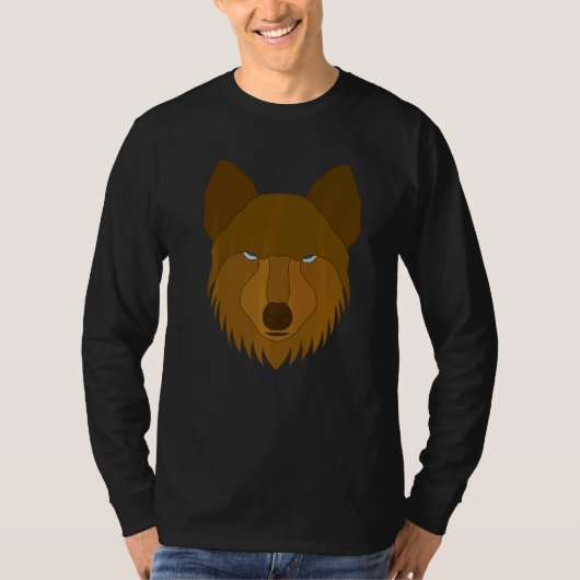 ウルフモチーフプレデター顔ウォルフス2 Tシャツ (正面)