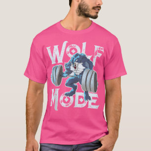 ウルフモードトレーニングリフティングウェイトジムビーストフィッツ Tシャツ