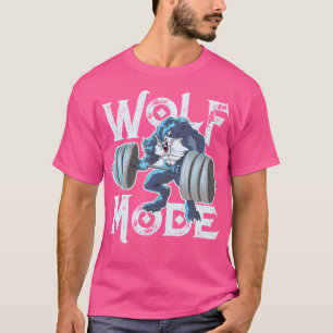 ウルフモードトレーニングリフティングウェイトジムビーストフィッツ Tシャツ