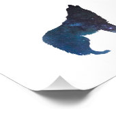 ウルフユニバースシルエット – 背景色を選択 フォトプリント            (角)