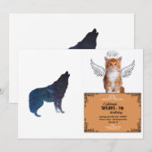 ウルフユニバースシルエット – 背景色を選択 招待状 (正面/裏面)