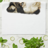 ウルフユニークやる気を起こさせる キッチンタオル (折り畳み)