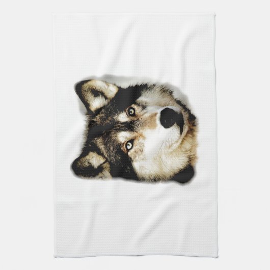 ウルフユニークやる気を起こさせる キッチンタオル (縦)