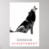 ウルフユニークやる気を起こさせる ポスター (正面)