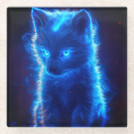 ウルフユニークパップコースター ガラスコースター