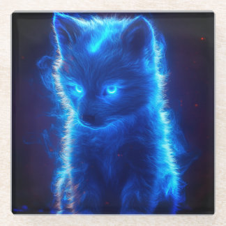 ウルフユニークパップコースター ガラスコースター