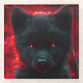 ウルフユニークパップコースター ガラスコースター