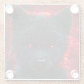 ウルフユニークパップコースター ガラスコースター (裏面)