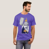 ウルフライトライター夜キャンプハイカー火お友達 Tシャツ (正面フル)
