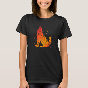 ウルフラブオオオカミ族タトゥーオカミ Tシャツ