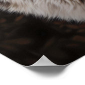 ウルフリアリスティック絵画ズポートレートワイルドライフキャビン ポスター (角)