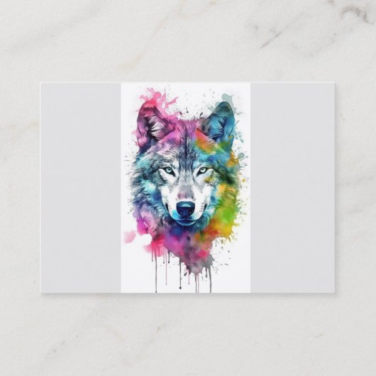 ウルフロゴウルフ自然カスタム名刺 名刺 (裏面)
