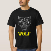 ウルフロゴ記号と記号 Tシャツ (正面)
