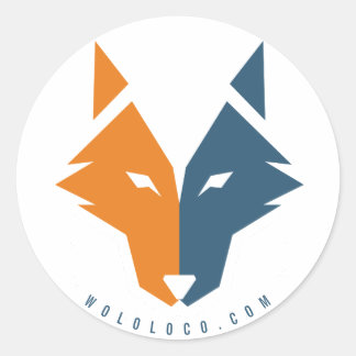 ウルフローッシャー – ラウンドステッカー ラウンドシール