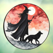 ウルフ付きウィザード – ハロウィーンファンおもしろい2 ウィンドウサイン (シート3)
