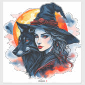 ウルフ付き魔女 – ハロウィンファンおもしろい2 シール (シート)