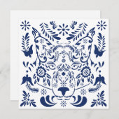 ウルフ伝統的パターンのポストカード シーズンカード (正面/裏面)