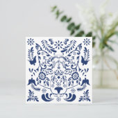 ウルフ伝統的パターンのポストカード シーズンカード (スタンド正面)