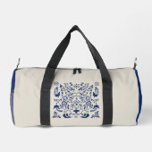 ウルフ伝統的パターンプリントカットソーバッグ ダッフルバッグ (裏面)