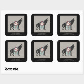 ウルフ先住民アメリカン動物霊書 スクエアシール (シート)