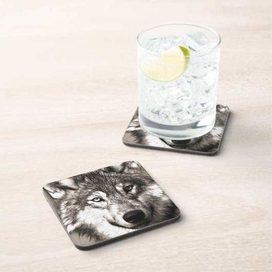 ウルフ写真芸術精神ガイド動物の愛 コースター (右側)