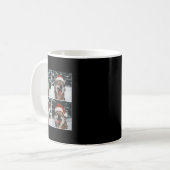 ウルフ冬の写真ウルフ保護クリスマ コーヒーマグカップ (正面左)