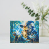 ウルフ変換魔導師のファンタジー油スタイル シーズンポストカード (スタンド正面)