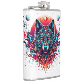 ウルフ太陽のトーテム – 火と月光の融合 フラスク (右)