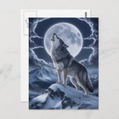 ウルフ威厳のあるオーバースノーピーク ポストカード (正面/裏面)