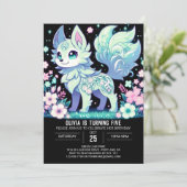 ウルフ威厳のあるデジタル誕生日 招待状 (スタンド正面)