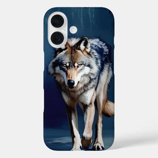 ウルフ威厳のあるポートレート Case-Mate iPhoneケース (裏面)