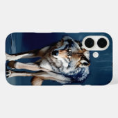 ウルフ威厳のあるポートレート Case-Mate iPhoneケース (裏面 (横))