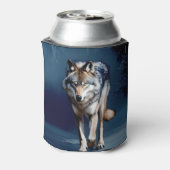ウルフ威厳のあるワイルドライフアート 缶クーラー (缶裏面)