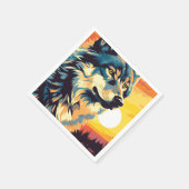 ウルフ威厳のある印象派 スタンダードカクテルナプキン (角)