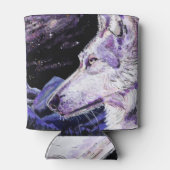 ウルフ宇宙マウンテンズ絵画フォレストズ 缶クーラー (裏面)